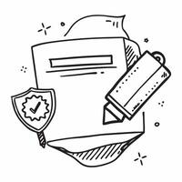 Clean Warranty icon and a badge symbolizing credibility and warranty with ample space for text concept as A warranty icon and a badge representing credibility and warranty with room for vector