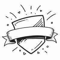 Clean Warranty badge and a ribbon symbolizing assurance and quality with ample space for text concept as A warranty badge and a ribbon representing assurance and quality with room for w vector