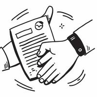 Clean Warranty card and a hand shake symbolizing trust and agreement with ample space for text concept as A warranty card and a handshake representing trust and agreement with blank spa vector