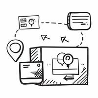 Clean Warehouse interface and logistics analytics icon with blank area for personalized messages concept as A customizable warehouse interface and logistics analytics icon featuring a bl vector