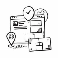 Clean Warehouse interface and logistics icon with copy space for warehouse tools concept as A warehouse tools oriented interface and logistics icon with ample copy space ideal for visual vector