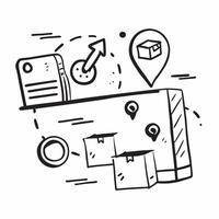 Clean Warehouse dashboard and logistics icon with space for text and graphics on a blue background concept as A sleek warehouse dashboard and logistics icon design featuring space for bo vector