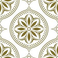 Clean Vintage medallion seamless tile pattern ornate details isolated white background perfect for classic home decor concept as Creating seamless tile pattern featuring vintage medallio Set 12 vector