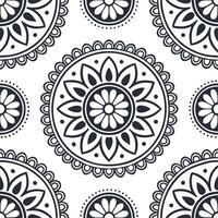 Clean Vintage medallion seamless tile pattern ornate details isolated white background perfect for classic home decor concept as Creating seamless tile pattern featuring vintage medallio Set 11 vector