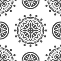 Clean Vintage medallion seamless tile pattern ornate details isolated white background perfect for classic home decor concept as Creating seamless tile pattern featuring vintage medallio Set 13 vector
