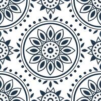 Clean Vintage medallion seamless tile pattern ornate details isolated white background perfect for classic home decor concept as Creating seamless tile pattern featuring vintage medallio Set 14 vector