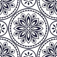 Clean Vintage medallion seamless tile pattern ornate details isolated white background perfect for classic home decor concept as Creating seamless tile pattern featuring vintage medallio Set 4 vector