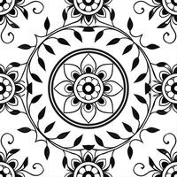 Clean Vintage medallion seamless tile pattern ornate details isolated white background perfect for classic home decor concept as Creating seamless tile pattern featuring vintage medallio Set 9 vector