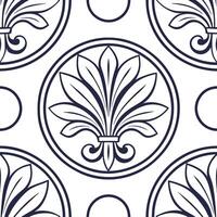 Clean Vintage medallion seamless tile pattern ornate details isolated white background perfect for classic home decor concept as Creating seamless tile pattern featuring vintage medallio vector