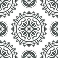 Clean Vintage medallion seamless tile pattern ornate details isolated white background perfect for classic home decor concept as Creating seamless tile pattern featuring vintage medallio Set 3 vector