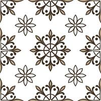 Clean Vintage inspired snowflake seamless tile pattern with ornate details and muted colors concept as Vintage inspired snowflakes with ornate details and muted colors create a seamless vector