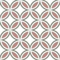 Clean Vintage inspired retro geometric seamless tiles muted tones on white background perfect for elegant spaces concept as Creating vintage inspired seamless tile with retro geometric p vector