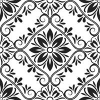 Clean Vintage floral frame seamless tile pattern with intricate designs and classic elegance concept as Intricate vintage floral frames create seamless tile patterns adding classic elega vector