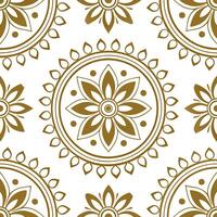 Clean Vintage medallion seamless tile pattern ornate details isolated white background perfect for classic home decor concept as Creating seamless tile pattern featuring vintage medallio Set 6 vector