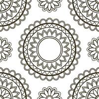 Clean Vintage lace frame seamless tile pattern with delicate motifs and intricate lines concept as Delicate motifs of vintage lace frames create seamless tile patterns with intricate lin vector