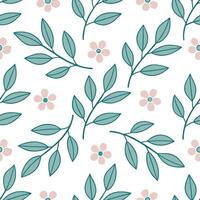 Clean Vintage botanical seamless pattern with detailed leaves and classic colors for natural designs concept as Detailed vintage botanical pattern featuring classic colors and intricate Set 5 vector