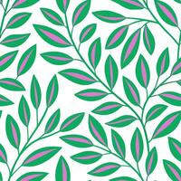Clean Vibrant spring foliage seamless pattern for nature inspired interiors concept as Lively spring foliage such as leaves and vines in a seamless pattern ideal for nature inspired inte vector