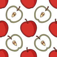Clean Vibrant autumn apples seamless tile pattern with juicy red and green apples for a fresh fall look concept as Juicy red and green apples create a vibrant autumn apples seamless tile vector