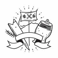 Clean Union Jack and a pair of Wellington boots symbolizing countryside culture with ample space for text concept as A Union Jack flag with a pair of Wellington boots representing the c vector