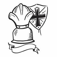 Clean Union Jack and a guards helmet symbolizing monarchy and tradition with ample space for text concept as A Union Jack flag next to a guards helmet representing the monarchy and trad vector