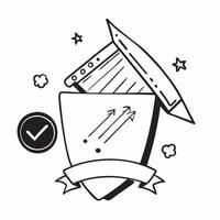 Clean Trust point icon with ample space for text and graphics concept as An iconographic trust point design offering ample space for both text and graphics perfect for illustrating compr vector