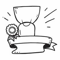 Clean Trophy and gold medal symbolizing victory and achievement with ample space for text concept as A shining trophy next to a gold medal representing victory and achievement with blan vector