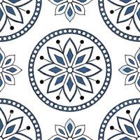 Clean Traditional Scandinavian folk patterns and snowflakes seamless tile pattern with cool tones concept as Cool tones highlight traditional Scandinavian folk patterns intertwined with vector