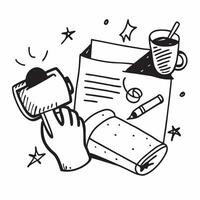 Clean Thank you note and a coffee mug symbolizing workplace gratitude with ample space for text concept as A thank you note and a coffee mug representing workplace gratitude with room f vector