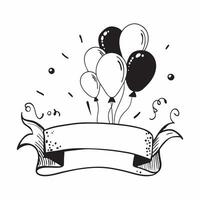 Clean Thank you banner and balloons symbolizing celebration and gratitude with ample space for text concept as A thank you banner and colorful balloons representing celebration and grat vector