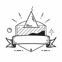 Clean Tent and lantern icon with blank area for personalized messages concept as A customizable tent and lantern icon featuring a blank area for adding personalized messages suitable for vector