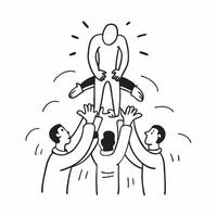 Clean Team forming a human pyramid symbolizing cooperation and challenge with ample space for text concept as A team forming a human pyramid representing the cooperation and challenge o vector