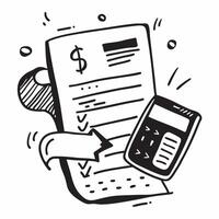 Clean Tax form and calculator icon with copy space for tax ads concept as A visually appealing tax form and calculator icon with copy space designed to enhance tax advertisements and dig vector