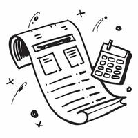 Clean Tax form and calculator icon with blank area for personalized messages concept as A customizable tax form and calculator icon featuring a blank area for adding personalized message vector