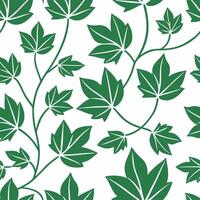 Clean Summer leaves seamless pattern with ivy and grape vines for a rustic natural home feel concept as Rustic ivy and grape vines arranged seamlessly for a natural earthy summer atmosph vector