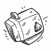 Clean Suitcase icon with copy space on white background concept as A illustration of a suitcase icon with ample copy space on a white background perfect for travel themed visuals vector