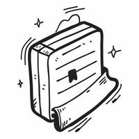 Clean Suitcase icon with copy space on a blue background concept as A image of a suitcase icon with ample copy space on a blue background perfect for travel and vacation themed vi Set 3 vector