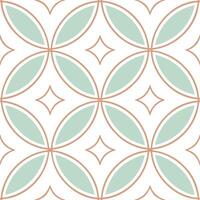 Clean Subtle spring pastel seamless tile pattern with soft mint and peach accents for modern interiors concept as Modern interior design with soft mint and peach accents in seamless spri Set 2 vector