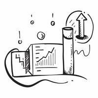 Clean Stock exchange and candlestick icon with ample space for text and graphics concept as An iconographic stock exchange and candlestick design offering ample space for both text and g vector