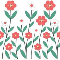 Clean Spring garden seamless pattern with anemones and camellias for elegant outdoor garden designs concept as Elegant anemones and camellias arranged in a seamless spring garden pattern vector