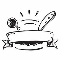 Clean Spoon and bowl icon with blank area for customizable text concept as A creative depiction of a spoon and bowl icon featuring a blank area for customizable text ideal for representi vector