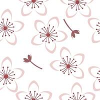 Clean Spring blossoms seamless tile pattern featuring delicate cherry blossoms soft pastel colors and a refreshing feel concept as Cherry blossoms and soft pastels create a seamless spri vector