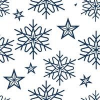 Clean Sparkling snowflake and star seamless tile pattern with glittery accents and icy textures concept as Sparkling snowflakes and stars with glittery accents create an icy seamless til vector