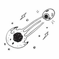 Clean Space Station and Earth concept as Space station orbiting Earth with ample copy space symbolizing human presence and research in space in Photo Stock Concept vector