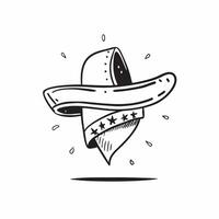 Clean Sombrero and Flag concept as Stylized sombrero with Mexican flag elements and ample copy space representing festive spirit and independence in Photo Stock Concept vector