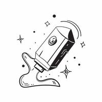 Clean Space Telescope and Nebula concept as Space telescope with a nebula and ample copy space symbolizing the observation and study of distant cosmic phenomena in Photo Stock Concept vector