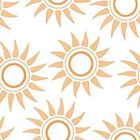 Clean Soothing summer sun seamless tile pattern with golden yellow and soft orange for relaxing interiors concept as Golden yellow and soft orange arranged in a seamless pattern to creat vector
