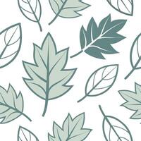 Clean Soft summer leaves seamless pattern with muted green and lavender for a calm cool interior vibe concept as Muted green and lavender leaves arranged seamlessly to bring a calm cool vector