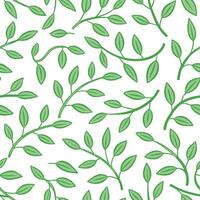 Clean Soft green sprouts seamless tile pattern with delicate leaves representing natures rebirth and growth concept as Delicate soft green sprouts and leaves create a seamless tile patte vector