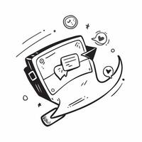 Clean Social media icon with copy space on white background concept as A illustration of a social media icon with ample copy space on a white background perfect for marketing and vector
