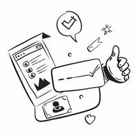 Clean Social media icon with ample space for text and graphics concept as An iconographic social media design offering ample space for both text and graphics perfect for illustrating com vector